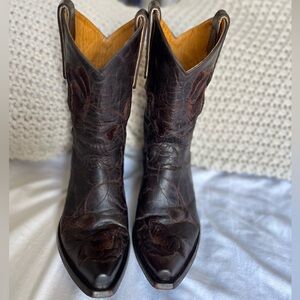 Old Gringo Distressed Dark Brown Embroidered Boots
